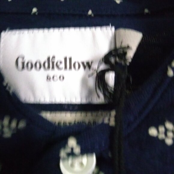 Navy and White Goodfellow polo shirt with tags size L - Picture 4 of 4